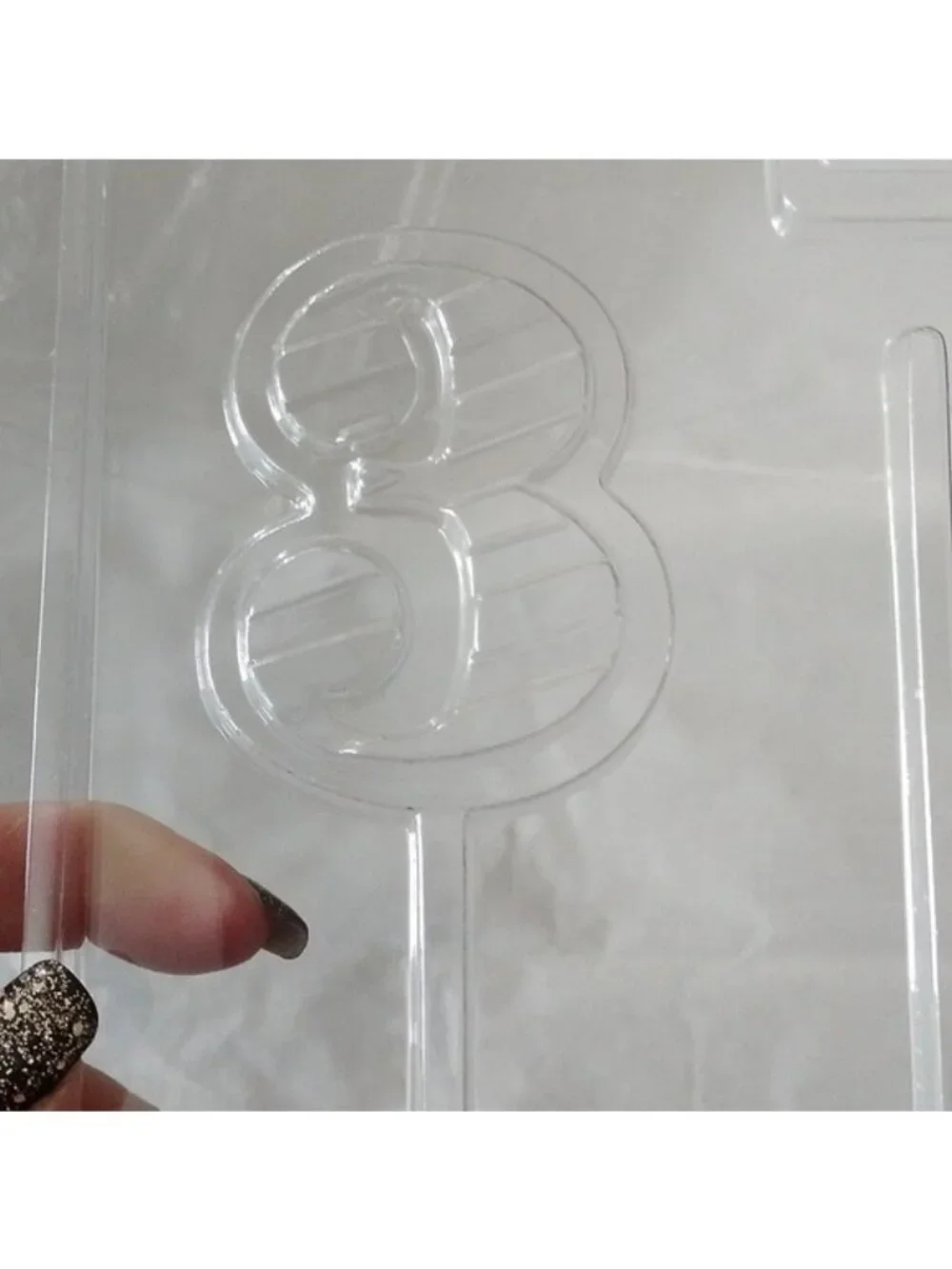 Chocolate Molds Number 3 Lollipops + Eat Me Stamp, Set of 10 items